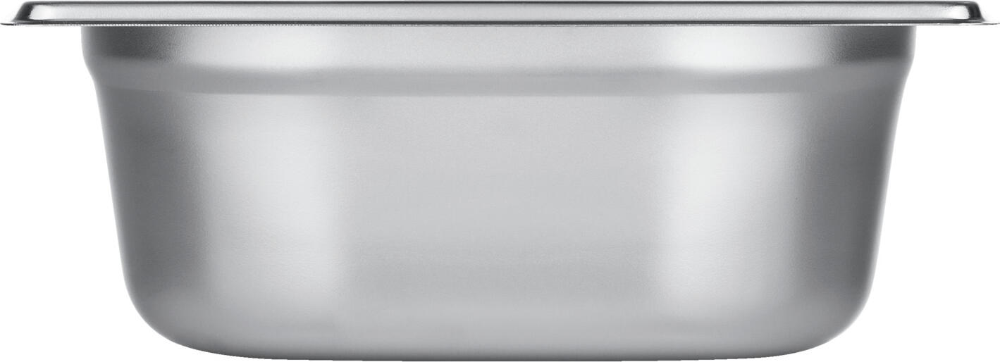 Гастроемкость GN 1/9 Pulsiva Basic, 0.6 л из нержавеющей стали, устойчивая к коррозии, подходит для посудомоечной машины, 17.6 x 10.8 x 6.5 см, серебристая