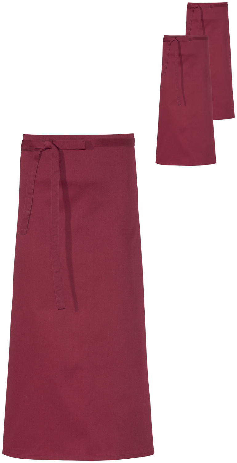 Set de 3 piese Șorț de talie PULSIVA Benjamin, Bordeaux, 85 x 100 cm, Material Durabil Poliester Bumbac 195 g/m², Chingi Fixe