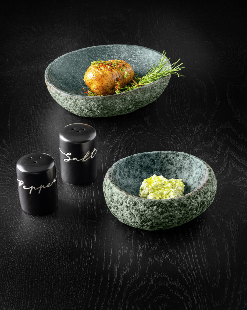 VEGA LUSINI Panaro Natural Stone Bowl, Grey, 270 ml, 14 x 12 x 5 cm, Unique Handcrafted Stone Vessel