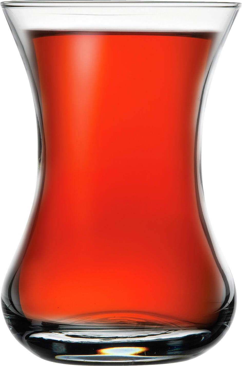 Set de 6 piese Pahare de ceai turcesc Pasabahce Incebelli, 125ml Sticla Transparenta Forma Traditonala Clepsidra, 42381 GLATT