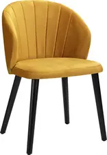 VEGA LUSINI Solutions GmbH Chair Ambrosia Polsterstuhl Ambrosia Chair Ambrosia; 54x59x82 cm (WxDxH); seat golden, base black Polsterstuhl Ambrosia; 54x59x82 cm (BxTxH); Sitz gold, Gestell schwarz Elegant upholstered chair made of velvet fabric (100% polyester) and beech legs painted black. Pipe quilting on the inside enhance the chair. Only suitable for indoor use. Delivery is assembled. Incl. plastic glides. Eleganter Polsterstuhl aus Samststoff (100 % Polyester) und schwarz lackierten Buchenbeinen. Die Pfeifensteppung an der Innenseite wertet den Stuhl auf. Feuerhemmender und abriebfester Bezug. Inklusive Kunststoffgleiter. Nur für den Innenbereich geeignet. Lieferung erfolgt montiert.