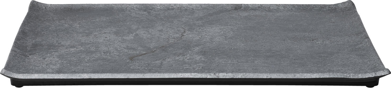 VEGA Clawson Buffet Platter, Grey Stone Look Melamine, Break Resistant, Dishwasher Safe, 53 x 32.5 x 2 cm