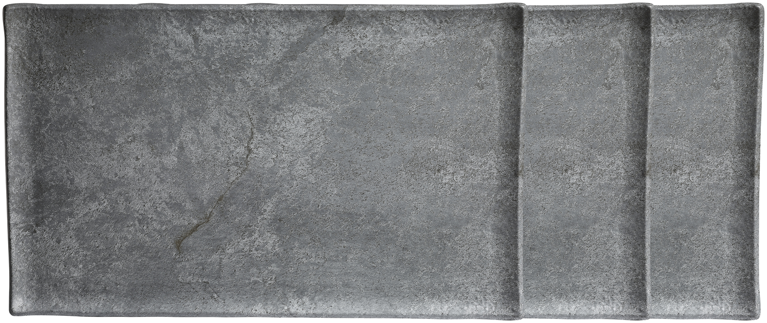 VEGA Clawson Buffet Platter, Grey Stone Look Melamine, Break Resistant, Dishwasher Safe, 53 x 32.5 x 2 cm