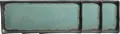 VEGA Dearborn Buffet Platter Set of 3, Rectangular Melamine Porcelain Look, GN 1.5/4, 39.7 x 16.2 x 2 cm, Turquoise, Break Resistant, Dishwasher Safe