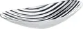 Bol Decorativ Vega Brankia, Aluminiu Turnat, Argintiu, Design cu Caneluri Interioare, 53 x 24 x 12 cm