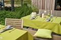 Erwin M. Lusini Blanca Rectangular Tablecloth, 130 x 160 cm, Yellow, 100% Polyacrylic, Outdoor-Ready, Easy-Care, OEKO-TEX Standard 100