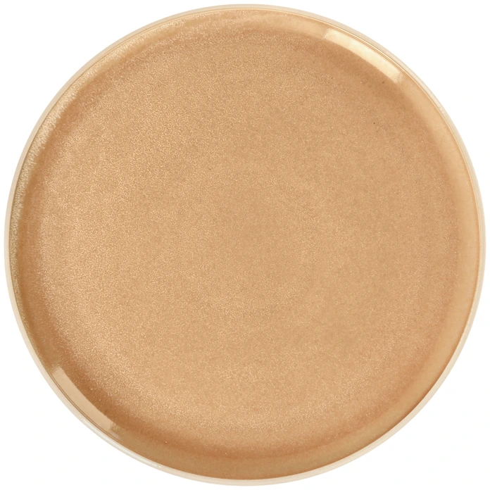 Set de 6 farfurii plate VEGA Cascais, 20.5 cm, porțelan colorat cais, formă rotundă cu gradient și pete irregulare, compatibile cu mașina de spălat vase și cuptorul cu microunde