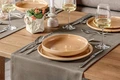 Set de 6 farfurii plate VEGA Cascais, 20.5 cm, porțelan colorat cais, formă rotundă cu gradient și pete irregulare, compatibile cu mașina de spălat vase și cuptorul cu microunde