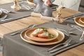 Set de 6 farfurii plate VEGA Cascais, 20.5 cm, porțelan colorat cais, formă rotundă cu gradient și pete irregulare, compatibile cu mașina de spălat vase și cuptorul cu microunde