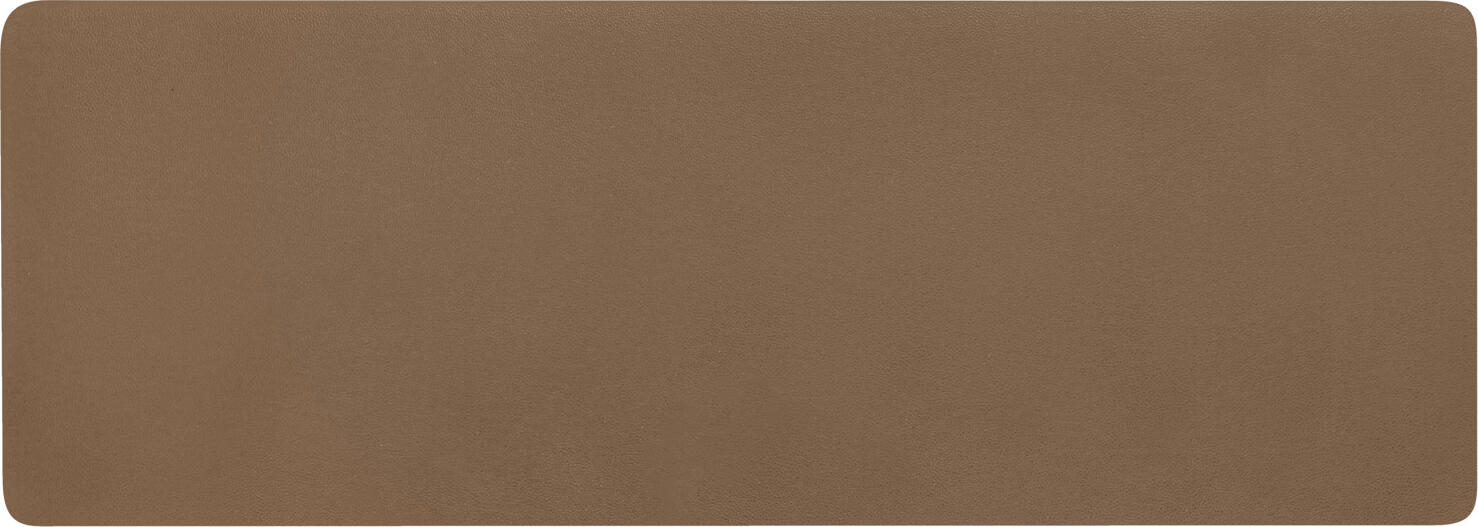 Set de 4 piese placemat LUSINI Kaja decorative, imitație piele 100% PVC, 15 x 50 cm, Taupe
