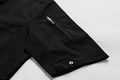 JOBELINE LUSINI Solutions GmbH Women's chef's jacket Joel short-sleeved Damen Kochjacke Joel Kurzarm Women's chef's jacket Joel short-sleeved; Size 48; black Damen Kochjacke Joel Kurzarm; Kleidergröße 48; schwarz 65% polyester, 35% cotton. 150 g/m². 60°C wash. Modern women's chef shirt with short sleeves, made from an extra-light and breathable fabric. With a short, flat lapel collar, central snap button placket, side pockets and a two-part upper arm pocket. The inset piped pocket on the chest has a pointed flap and can be closed with a snap button. With short side slits at the hem. The entire back section and the lower part of the sleeves are made from a breathable and elastic piqué material, which ensures a slim and extremely comfortable fit. Straight cut. Back length: 68 cm for size 36. 65 % Polyester, 35 % Baumwolle. 150 g/m². 60°-Wäsche. Moderne Damenkochjacke mit kurzen Ärmeln, aus einem extraleichten und atmungsaktiven Gewebe. Mit einem kurzen, flachen Reverskragen, mittiger Druckknopfleiste, seitlichen Eingriffstaschen und einer zweigeteilten Oberarmtasche. Die eingelassene Paspeltasche auf der Brust hat eine spitze Klappe und ist mittels Druckknopf zu schließen. Mit seitlichen kurzen Schlitzen am Saum. Die gesamte Rückenpartie, sowie der untere Teil der Ärmel besteht aus einem atmungsaktiven und elastischem Piqué-Material, das für eine schmale und äußerst bequeme Passform sorgt. Gerade geschnitten. Rückenlänge: 68 cm in Gr. 36