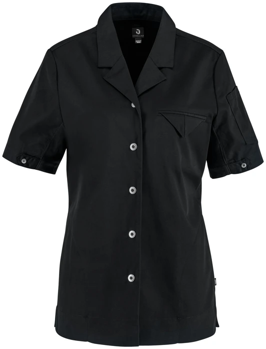 Jobeline Joel Women's Short-Sleeved Chef's Jacket, 65% Polyester 35% Cotton, Breathable Piqué Back, Slim Fit, OEKO-TEX Certified