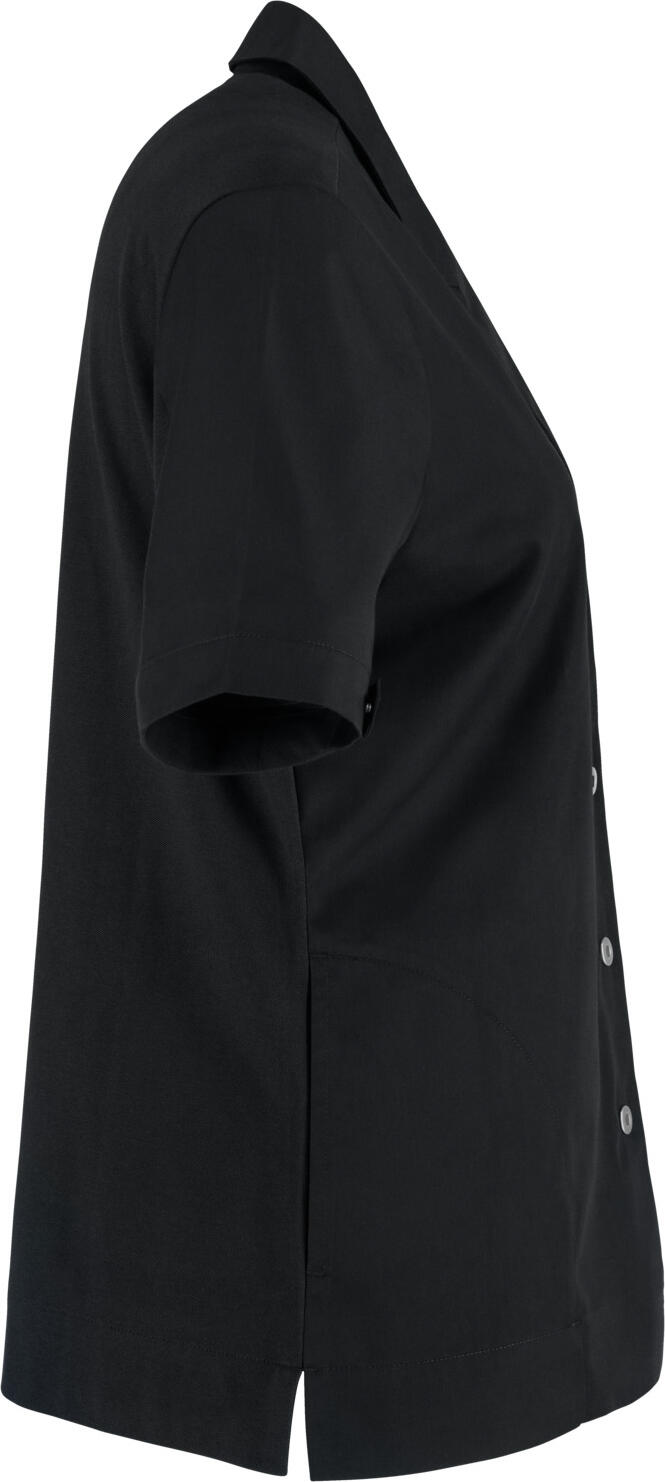 Jobeline Joel Women's Short-Sleeved Chef's Jacket, Slim Fit, Polyester-Cotton Blend with Breathable Piqué Back, OEKO-TEX Certified