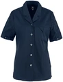 JOBELINE LUSINI Solutions GmbH Women's chef's jacket Joel short-sleeved Damen Kochjacke Joel Kurzarm Women's chef's jacket Joel short-sleeved; Size 40; navy Damen Kochjacke Joel Kurzarm; Kleidergröße 40; navy 65% polyester, 35% cotton. 150 g/m². 60°C wash. Modern women's chef shirt with short sleeves, made from an extra-light and breathable fabric. With a short, flat lapel collar, central snap button placket, side pockets and a two-part upper arm pocket. The inset piped pocket on the chest has a pointed flap and can be closed with a snap button. With short side slits at the hem. The entire back section and the lower part of the sleeves are made from a breathable and elastic piqué material, which ensures a slim and extremely comfortable fit. Straight cut. Back length: 68 cm for size 36. 65 % Polyester, 35 % Baumwolle. 150 g/m². 60°-Wäsche. Moderne Damenkochjacke mit kurzen Ärmeln, aus einem extraleichten und atmungsaktiven Gewebe. Mit einem kurzen, flachen Reverskragen, mittiger Druckknopfleiste, seitlichen Eingriffstaschen und einer zweigeteilten Oberarmtasche. Die eingelassene Paspeltasche auf der Brust hat eine spitze Klappe und ist mittels Druckknopf zu schließen. Mit seitlichen kurzen Schlitzen am Saum. Die gesamte Rückenpartie, sowie der untere Teil der Ärmel besteht aus einem atmungsaktiven und elastischem Piqué-Material, das für eine schmale und äußerst bequeme Passform sorgt. Gerade geschnitten. Rückenlänge: 68 cm in Gr. 36