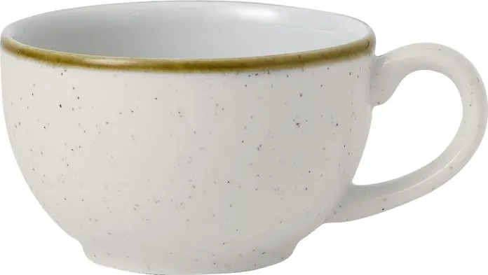 Чашка для капучино Churchill Stonecast Barley White FR034, 170 мл, супервитрифицированная керамика, рустикальный дизайн ручной росписи, набор из 12 предметов