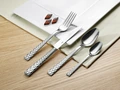 VEGA Brilio Table Fork Set of 12, 18/10 Chrome-Nickel Stainless Steel, Mirror Polished, Diamond Relief Handle, 21.4 cm, Silver
