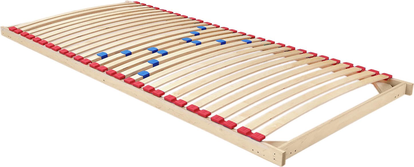 PULSIVA LUSINI Solutions GmbH Slatted frame rigid Lattenrost starr Slatted frame rigid; 80x200 cm (WxL); brown Lattenrost starr; 80x200 cm (BxL); braun Multi-zone quality sprung wooden frame with optimum body support High-quality frame made of birch wood and 28 elastic birch slats Flexible and noiseless suspension Individual firmness adjustment in the middle lying area Simple assembly incl. assembly instructions, very easy handling Suitable for all mattress types The height of the Star slatted frame is approx. 7.5 cm, the height of the side rail with plastic elements is 6 cm. Mehrzonen-Qualitäts-Federholzrahmen mit optimaler Körperunterstützung hochwertiger Rahmen aus Birkenholz und 28 elastischen Birken-Leisten flexible und geräuschlose Abfederung individuelle Härtegradregulierung im mittleren Liegebereich einfacher Aufbau inkl. Montageanleitung, sehr leichte Handhabung für alle Matratzentypen geeignet Die Höhe des Lattenrost starr beträgt ca. 7,5 cm , Höhe der Seitenleiste mit Kunststoffelementen 6 cm.
