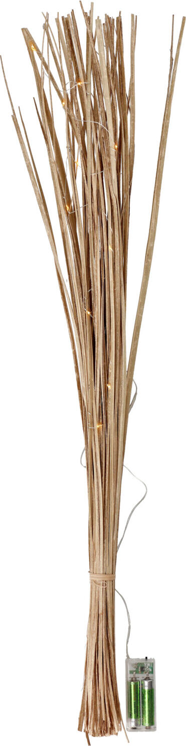 LUSINI Solutions GmbH Abeba LED Palm Leaf Branches, 80 cm Yellow/Golden Decorative Branches for Floor Vases, Battery Operated (AA batteries not included)