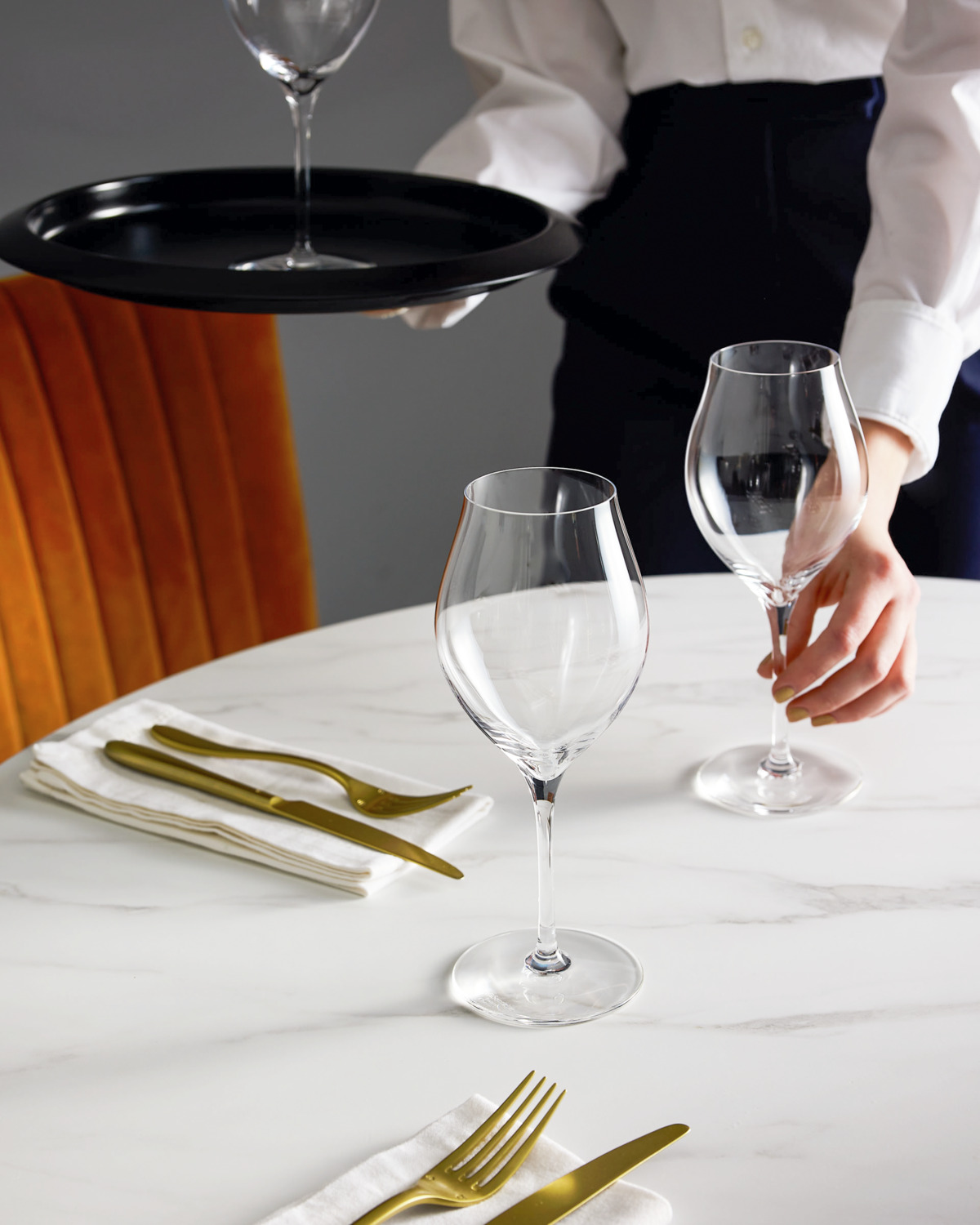 Chef & Sommelier Exaltation Red Wine Glass Set of 6, 550ml Crystal Glass, Modern Shape, Dishwasher Safe, Transparent
