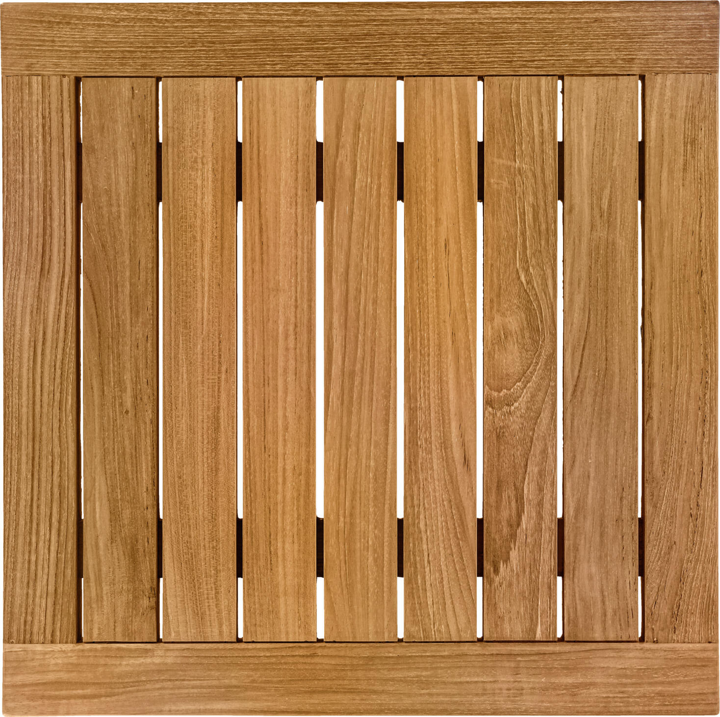 VEGA Mirello Outdoor Table Top, Solid Teak Wood Class A, FSC-certified, Square 70x70x3 cm, Weatherproof Brown for Professional Catering