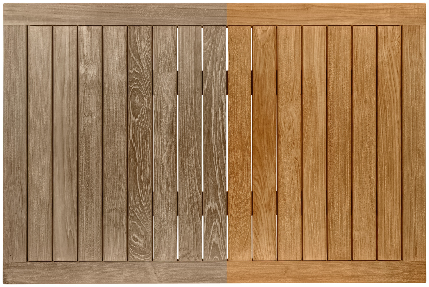 VEGA Mirello Outdoor Table Top, Solid Teak Wood Class A, FSC-certified, Square 70x70x3 cm, Weatherproof Brown for Professional Catering