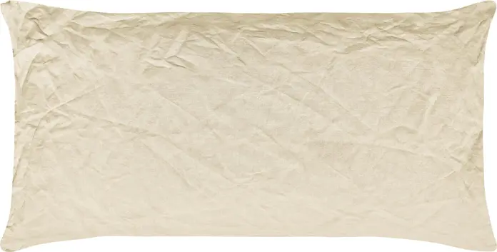 Наволочка ERWIN M. LUSINI Riala, 50 x 70 см, Натуральный белый, 55% лен 45% хлопок Перкаль, Эффект помятости Crash look, Отельный замок, OEKO-TEX Standard 100