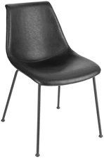 VEGA LUSINI Solutions GmbH Chair Velaro seat imitation leather Stuhl Velaro Sitzfläche Kunstleder Chair Velaro seat imitation leather; 49x62x81 cm (WxDxH); seat black, base black; 2 piece / pack Stuhl Velaro Sitzfläche Kunstleder; 49x62x81 cm (BxTxH); Sitz schwarz, Gestell schwarz; 2 Stück / Pack Modern chair with a high-quality mix of materials - with a practical, curved backrest. This modern chair combines comfort with a high-quality mix of materials. The front of the seat shell is covered with easy-care imitation leather, while the back is made of hard-wearing fabric, creating an attractive contrast. The ergonomically curved backrest makes it particularly comfortable to grip and quick to move during daily use. Powder-coated metal legs provide a stable base and high load-bearing capacity - ideal for restaurants, cafés, bistros and modern catering concepts. * Modern chair in a high-quality mix of materials (imitation leather at the front, fabric at the back) * Curved backrest for easy gripping and handling * Powder-coated metal legs for stability and durability * Easy to clean, robust and ideal for everyday use in the catering industry * Versatile use in restaurants, cafés and dining areas A stylish chair that perfectly combines design, comfort and functional details. Moderner Stuhl mit hochwertigem Materialmix - mit praktischer, geschwungener Rückenlehne. Dieser moderne Stuhl verbindet Komfort mit einem hochwertigen Materialmix. Die Vorderseite der Sitzschale ist mit pflegeleichtem Kunstleder versehen, während die Rückseite aus strapazierfähigem Stoff besteht und einen attraktiven Kontrast bildet. Die ergonomisch geschwungene Rückenlehne ermöglicht ein besonders angenehmes Greifen und schnelles Umstellen im täglichen Einsatz. Pulverbeschichtete Metallbeine sorgen für ein stabiles Fundament und hohe Belastbarkeit – ideal für Restaurants, Cafés, Bistros und moderne Gastronomiekonzepte. * Moderner Stuhl im hochwertigen Materialmix (Kunstleder vorne, Stoff hinten) * Geschwungene Rückenlehne für einfaches Greifen und Handling * Pulverbeschichtete Metallbeine für Stabilität und Langlebigkeit * Pflegeleicht, robust und optimal für den Gastro-Alltag geeignet * Vielseitig einsetzbar in Restaurants, Cafés und Dining-Bereichen Ein stilvoller Stuhl, der Design, Komfort und funktionale Details perfekt kombiniert.