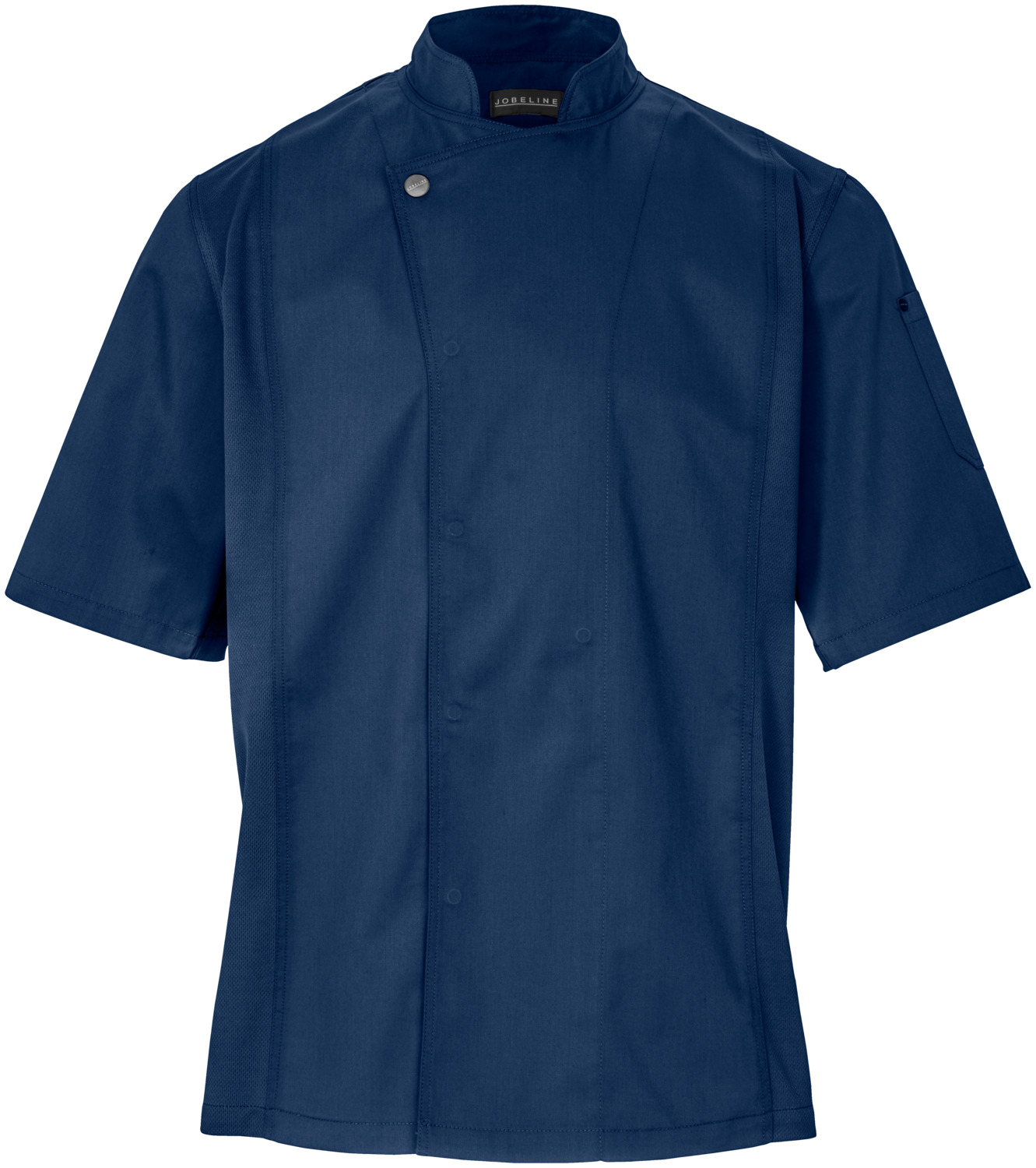 Jacket de Bucatar Jobeline Carter pentru Barbati, Maneca Scurta, 65% Poliester 35% Bumbac, Insertii de Plasa Respirabila, Guler Inantic, Certificare OEKO-TEX