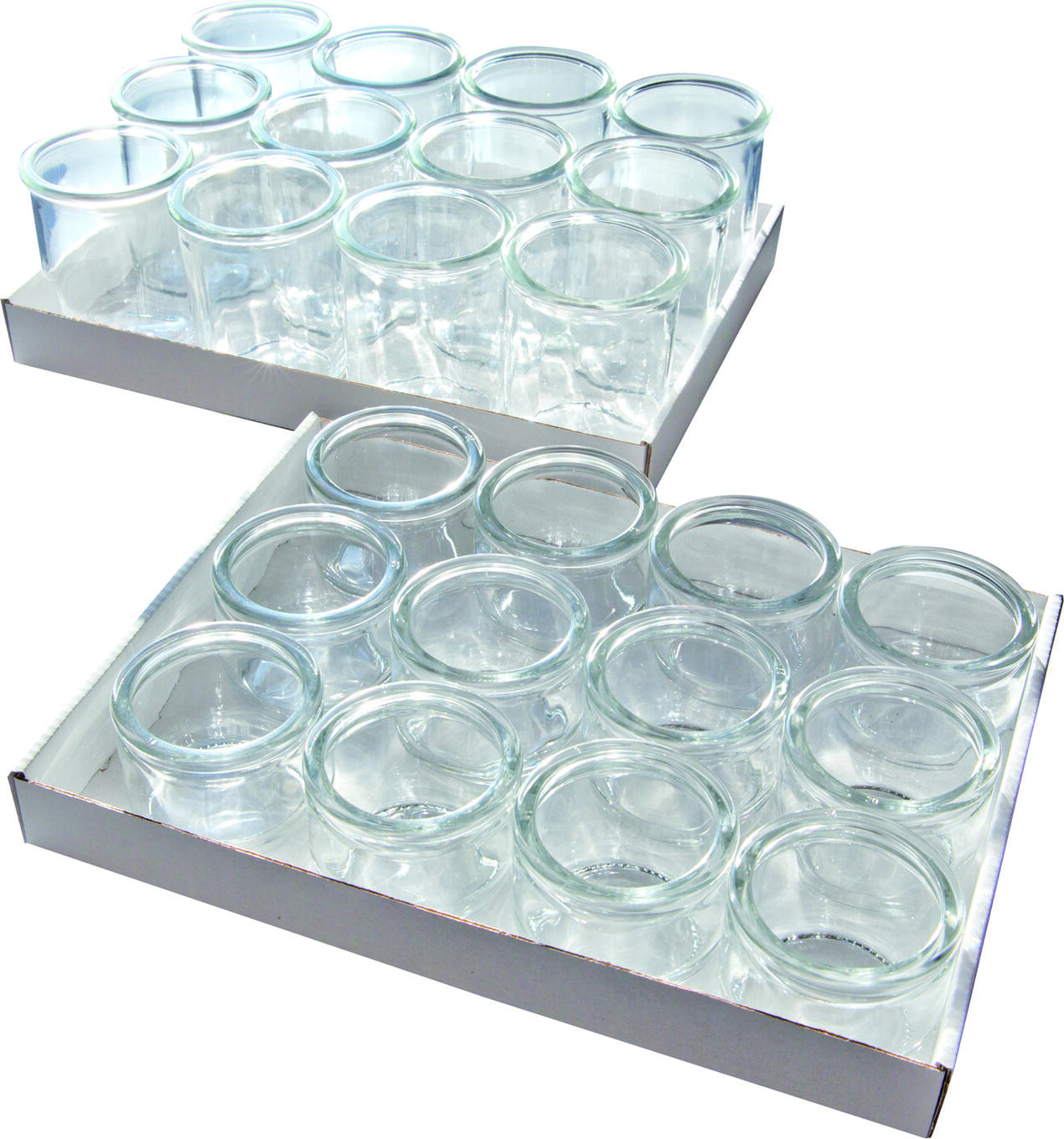 Pahare APS Gourmet pentru deserturi, 80 ml, sticla transparenta, set de 12 piese, rezistente la masina de spalat vase, pentru amuse-bouche si aperitive
