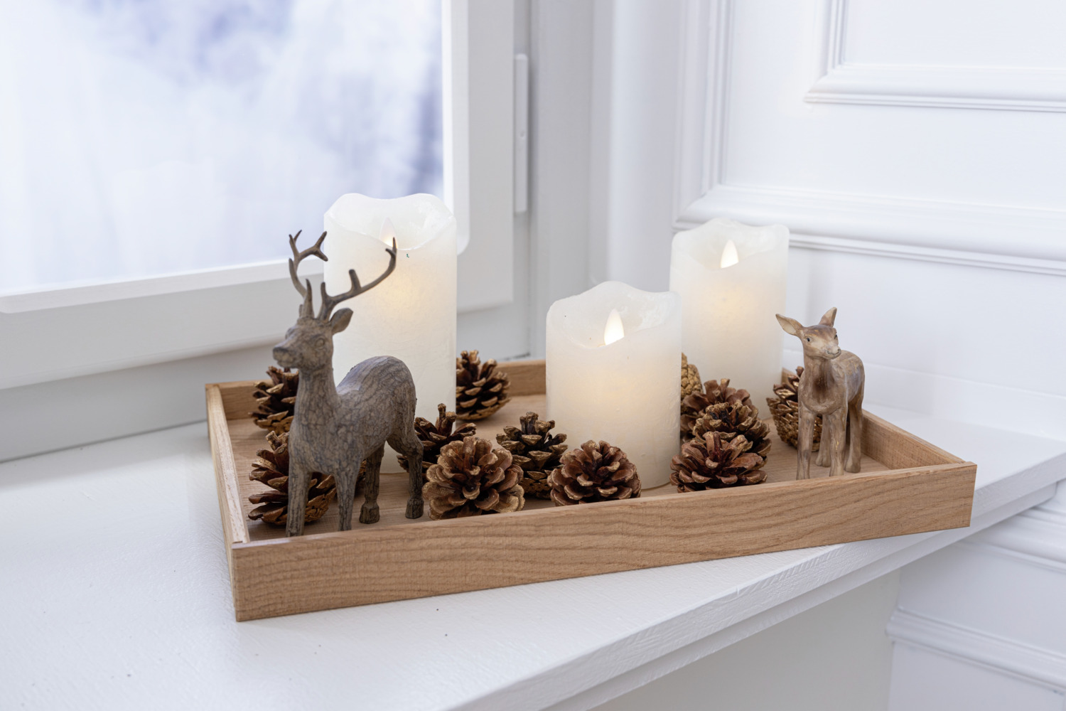 Vega Alketa Decorative Deer Figure, Resin Material, Brown, 11.5 x 6 x 16 cm
