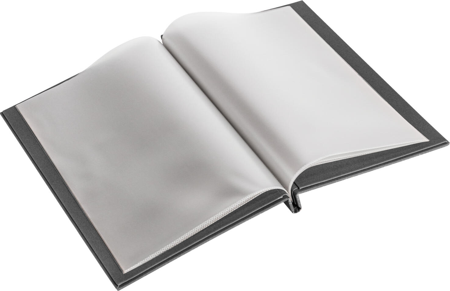 VEGA Perow Menu Folder DIN A4 Anthracite Polyurethane Stain and UV Resistant with Binding Screws, Set of 6 Transparent Sleeves