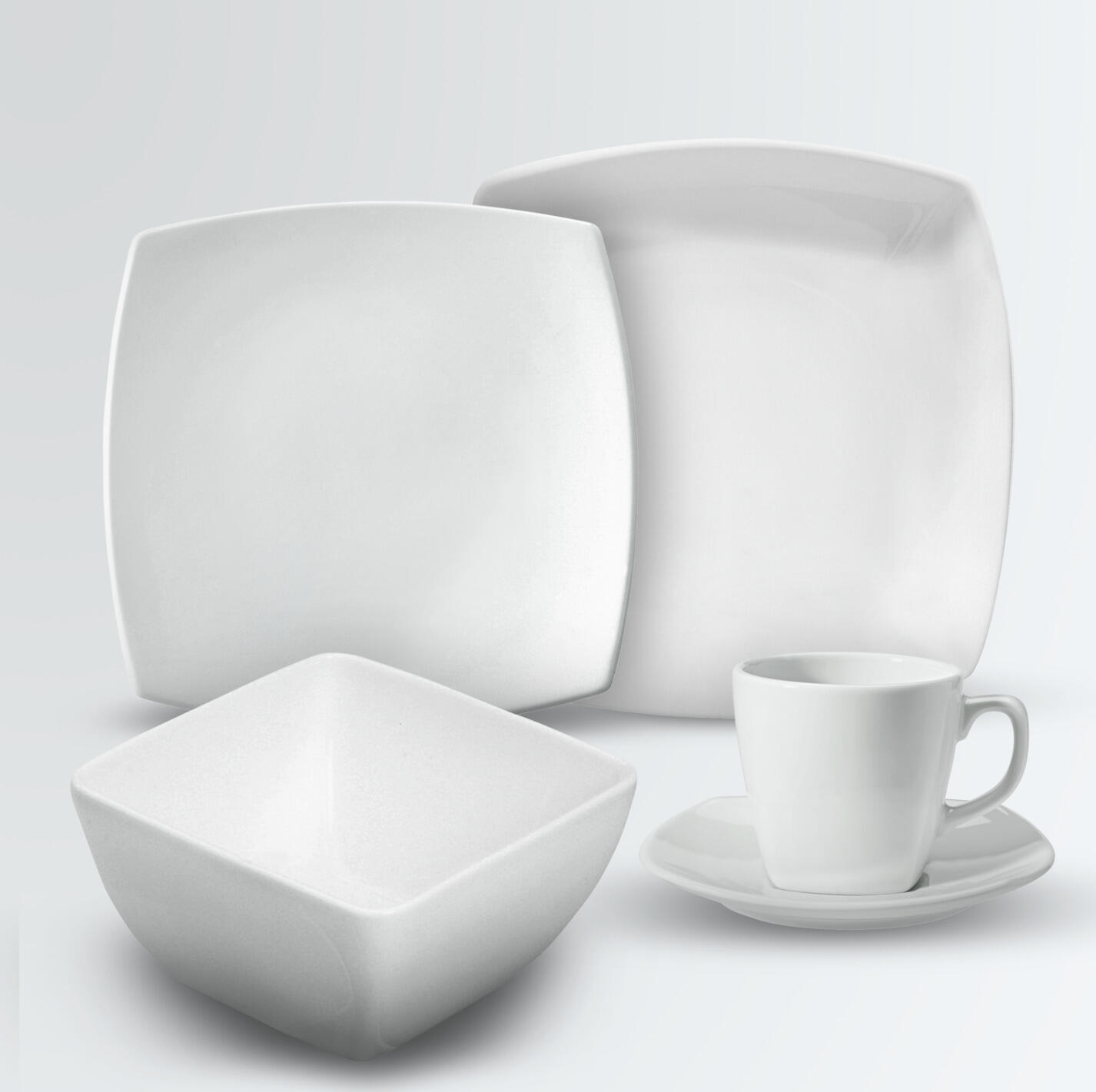 Set de 6 boluri pentru dip din porțelan VEGA LUSINI Bali, Alb, 40 ml, Înălțime 2.5 cm, Compatibile cu Mașina de Spălat Vase și Cuptorul cu Microunde
