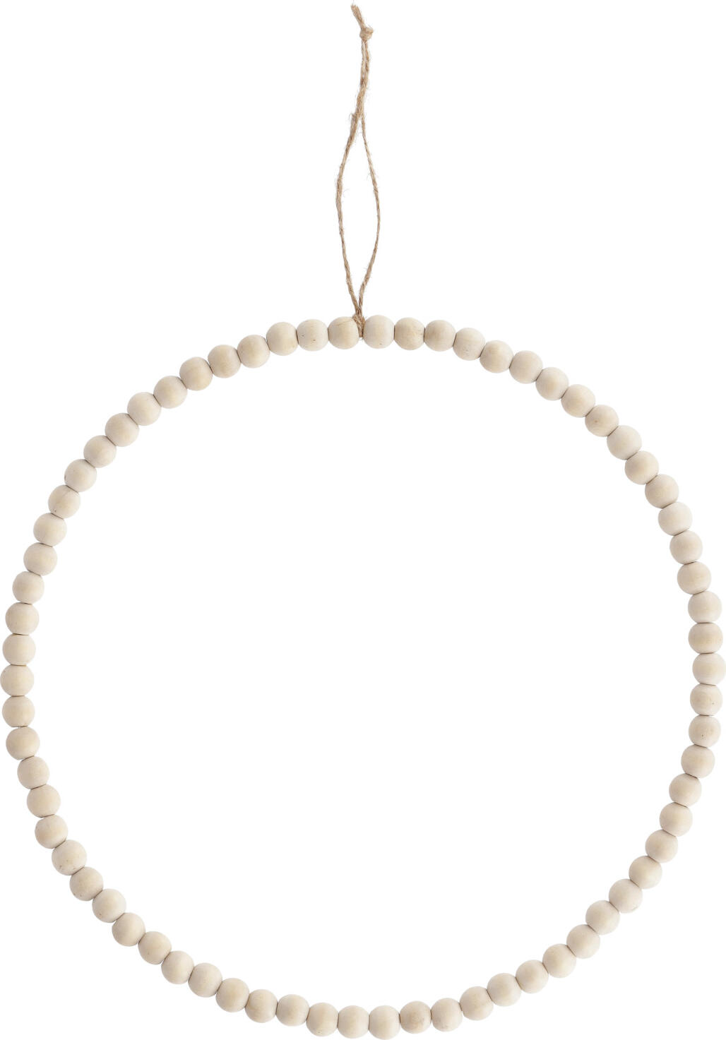 unknown LUSINI Solutions GmbH Hanging decoration Mauro Ring Dekohänger Mauro Ring Hanging decoration Mauro Ring; 30x1.5 cm (ØxH); natural Dekohänger Mauro Ring; 30x1.5 cm (ØxH); natur Ring decoration made of wooden beads with hanging element. Dekoring aus Holzperlen mit Aufhänger.