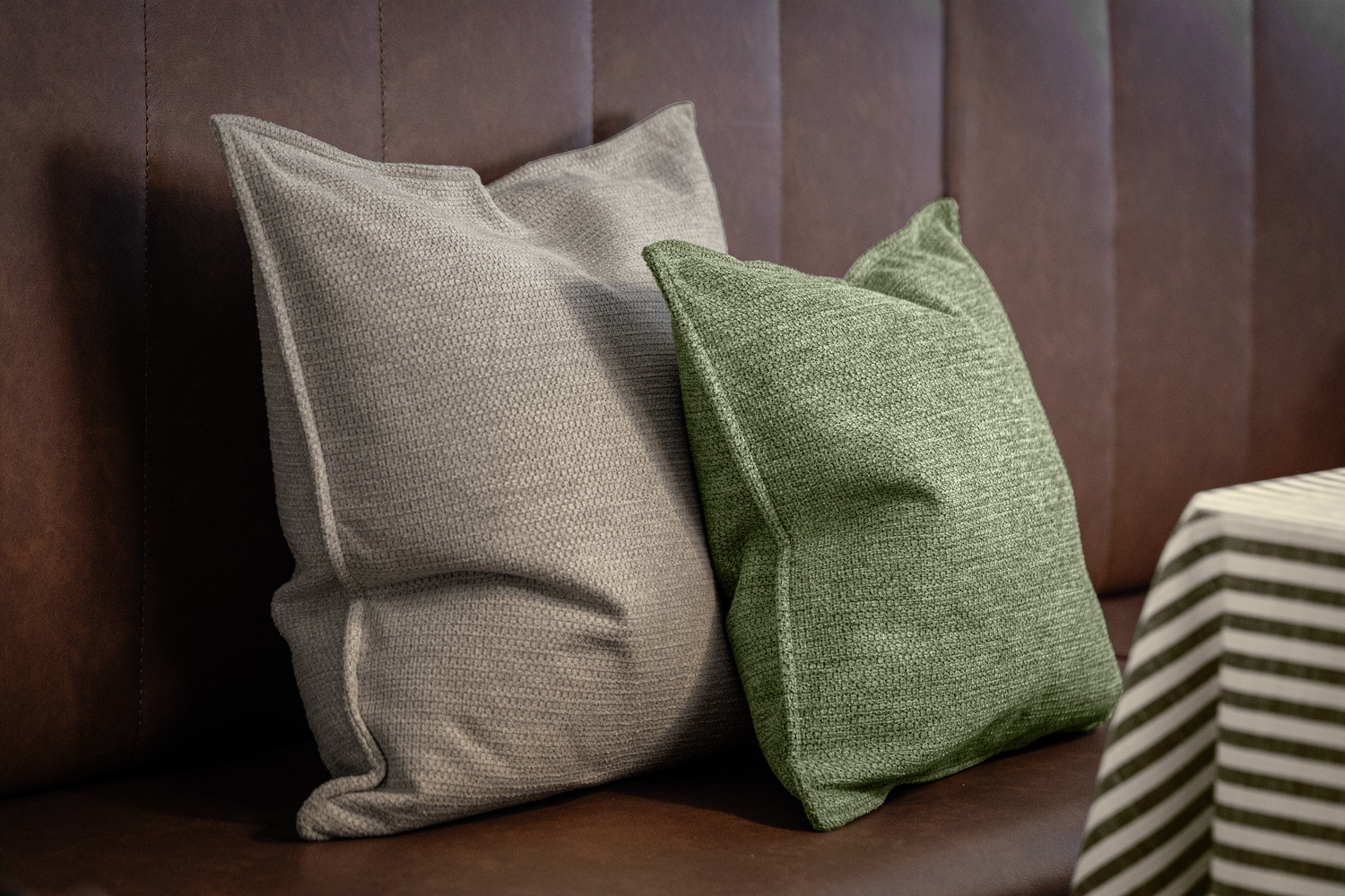 ERWIN M. LUSINI Maella Decorative Cushion Cover, 30 x 50 cm, Sage, Water-Repellent, Non-Iron, Zip Closure, OEKO-TEX Standard 100