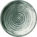 Set de 4 farfurii plate VEGA Etana, 30 cm din Porțelan, Design cu Cercuri Concentrice, Alb/Antracit Mat, Compatibile cu Mașina de Spălat Vase și Cuptorul cu Microunde