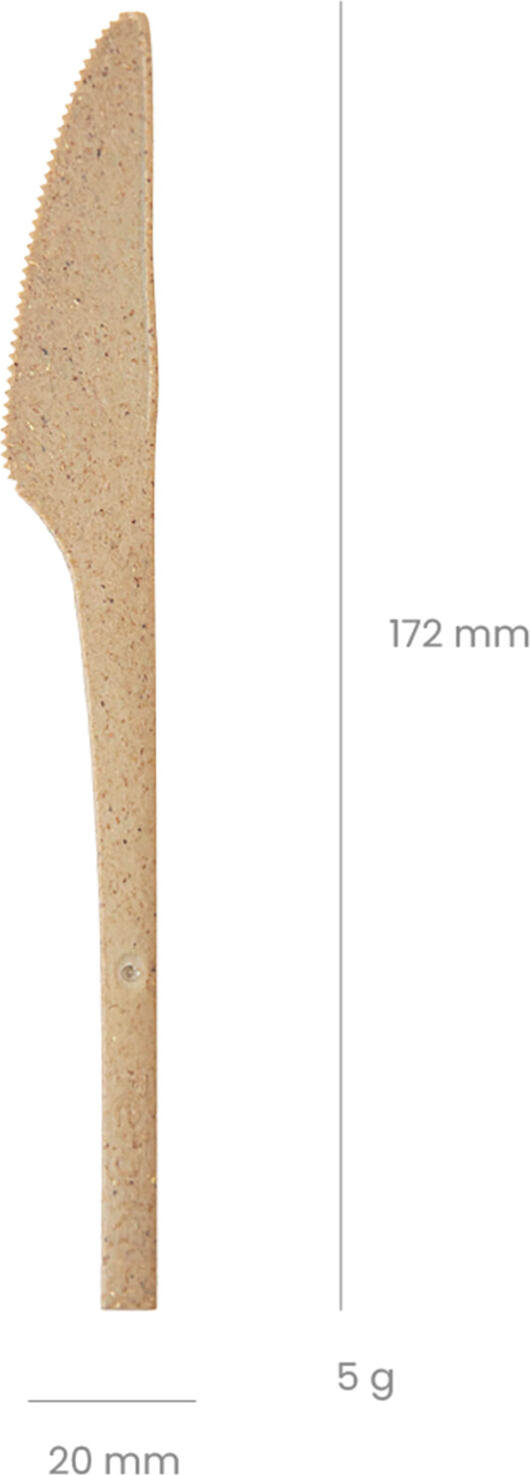Cutite Refork reutilizabile si biodegradabile, din farina de lemn si polimer natural, 17.2 cm, Maro, Set de 25 piese, rezistente la 100°C
