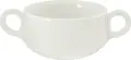 Set de 6 piese ceșoare de supă din porțelan VEGA Opus, 300 ml, Coala de fildeș, Stivuibile cu două mânere ergonomice, Rezistente la mașina de spălat vase