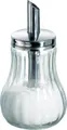 APS Assheuer + Pott Sugar Dispenser 250ml, Glass Body with 18/8 Stainless Steel Screw Lid and Integrated Dosing Tube, 8 x 15 cm