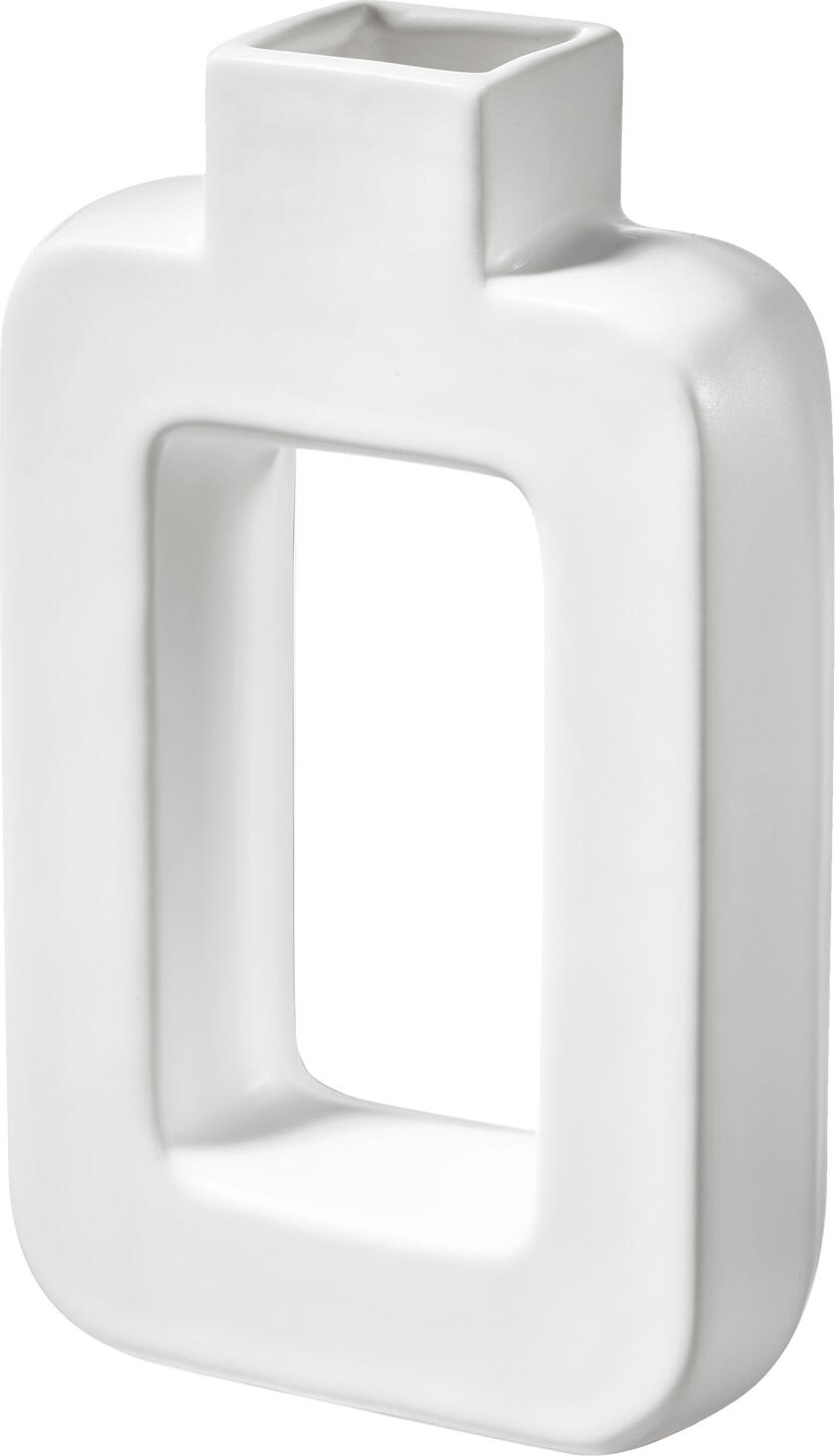 unknown LUSINI Solutions GmbH Vase Soraya Vase Soraya Vase Soraya; 12.3x4.5x20.2 cm (LxWxH); white Vase Soraya; 12.3x4.5x20.2 cm (LxBxH); weiß Modern porcelain vase. Waterproof. Moderne Vase aus Porzellan. Wasserdicht.