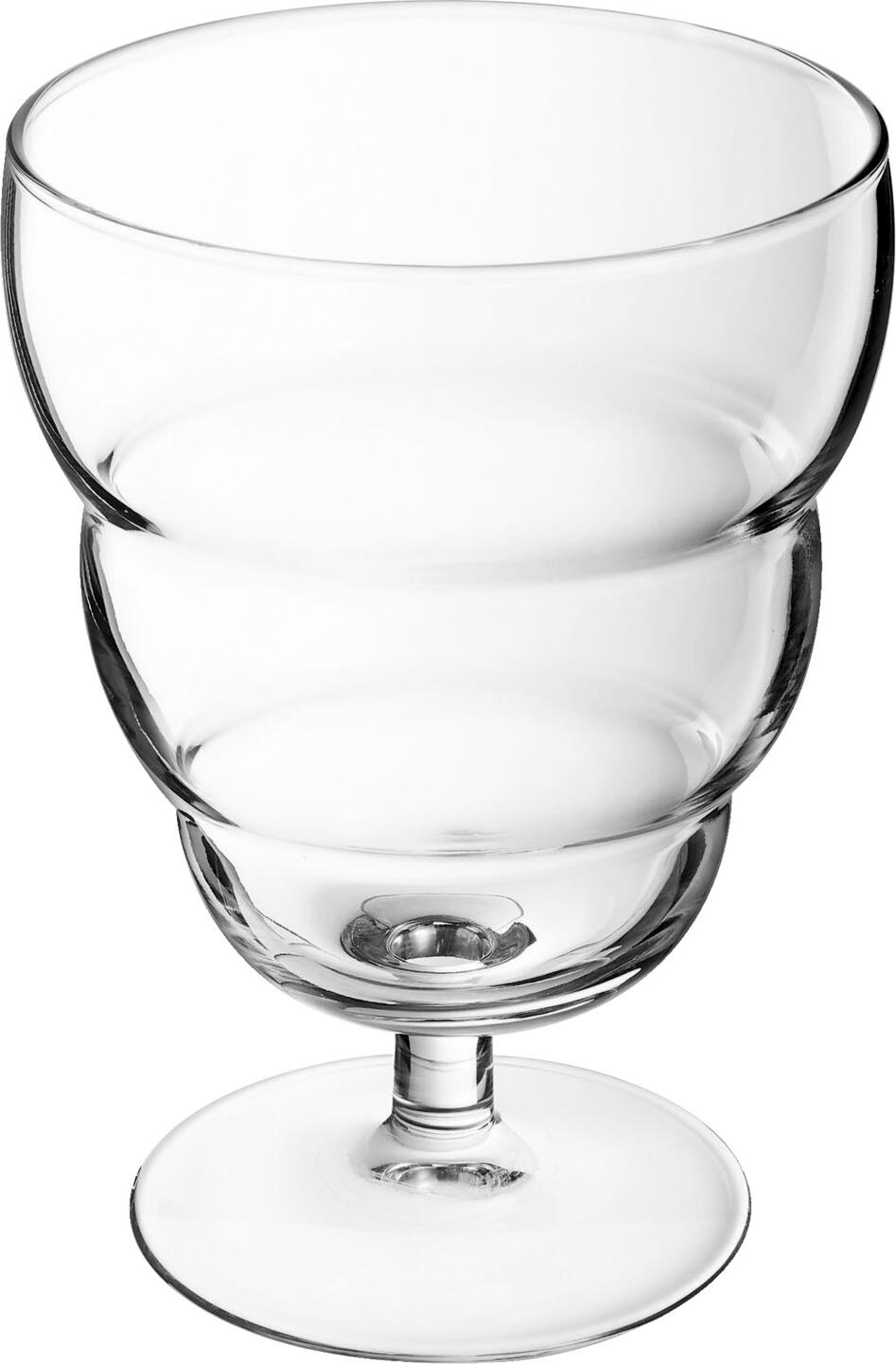 Arcoroc Arc France SAS Ice cream bowl Jolly Eisbecher Jolly Ice cream bowl Jolly; 450 ml, 9.8 cm (Ø); transparent; 6 piece / pack Eisbecher Jolly; 450 ml, 9.8 cm (Ø); transparent; 6 Stück / Pack The Jolly dessert glass from ARCOROC has been specially developed to meet the requirements of the catering, hospitality, ice cream parlour and catering sectors. With its striking, curved shape, it showcases ice cream sundaes, desserts, fruit, sorbets, parfaits and creative dessert creations to great effect. The glass’s high transparency ensures optimal product presentation and enhances the appeal of any dessert menu. The generous opening makes serving easier, whilst the sturdy base ensures it stands securely on tables, buffets and serving trays. Thanks to its professional design, the glass is ideal for daily use in restaurants, cafés, bars, hotels and ice-cream parlours. In the demanding day-to-day environment of the HORECA sector, durability and cost-effectiveness are key. The Jolly dessert glass is manufactured in France and is dishwasher-safe. Its robust glass quality has been designed for frequent use and professional cleaning processes. This means catering professionals benefit from a durable solution offering excellent value for money. The range is available in 35cl and 45cl sizes. Professional dessert and ice-cream glass for the catering and hospitality sectors Attractive, timeless design with a decorative wavy texture High transparency for an eye-catching presentation Stable base for safe serving Dishwasher-safe Suitable for intensive HORECA use Das Dessertglas Jolly von ARCOROC wurde speziell für die Anforderungen von Gastronomie, Hotellerie, Eiscafés und Cateringbetrieben entwickelt. Mit seiner markanten, geschwungenen Form setzt es Eisbecher, Desserts, Früchte, Sorbets, Parfaits und kreative Dessertkreationen eindrucksvoll in Szene. Die hohe Transparenz des Glases sorgt für eine optimale Warenpräsentation und steigert die Wertigkeit jeder Dessertkarte. Die großzügige Öffnung erleichtert das Anrichten, während der stabile Fuß für einen sicheren Stand auf Tischen, Buffets und Serviertabletts sorgt. Dank der professionellen Ausführung eignet sich das Glas ideal für den täglichen Einsatz in Restaurants, Cafés, Bars, Hotels und Eisdielen. Im anspruchsvollen HORECA-Alltag zählen Langlebigkeit und Wirtschaftlichkeit. Das Jolly Dessertglas wird in Frankreich gefertigt und ist spülmaschinengeeignet. Seine robuste Glasqualität wurde für häufige Nutzung und professionelle Reinigungsprozesse konzipiert. Damit profitieren Gastronomen von einer langlebigen Lösung mit attraktivem Preis-Leistungs-Verhältnis. Die Serie ist in den Größen 35cl + 45cl erhältlich. Professionelles Dessert- und Eisglas für Gastronomie und Hotellerie Attraktives, zeitloses Design mit dekorativer Wellenstruktur Hohe Transparenz für eine verkaufsfördernde Präsentation Stabiler Standfuß für sicheres Servieren Spülmaschinengeeignet Für den intensiven HORECA-Einsatz geeignet