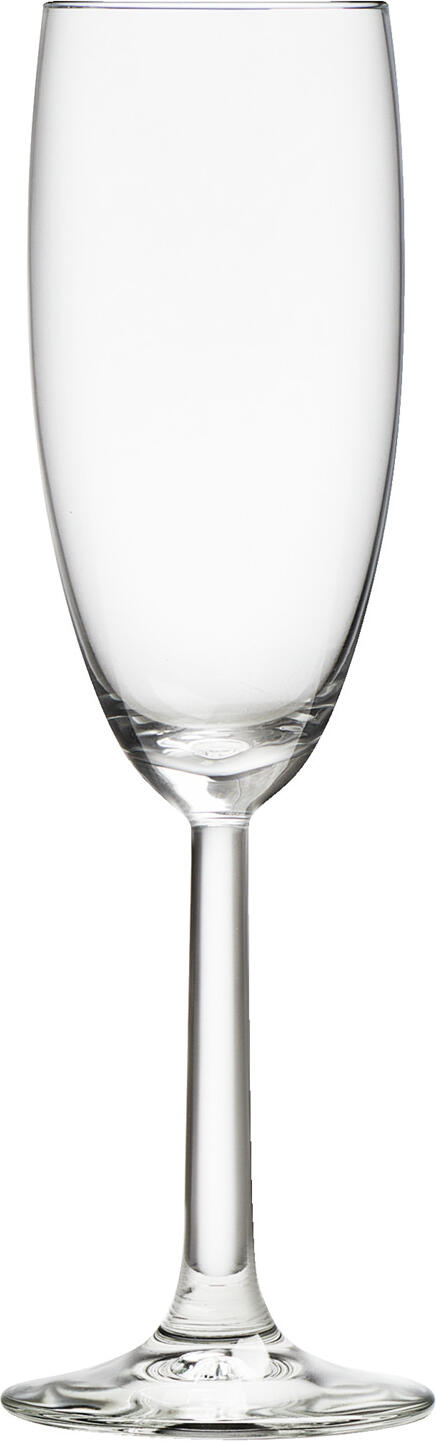 royal leerdam Koninklijke Nederlandsche Glasfabriek B.V. (Leerdam Crisal Glass) Champagne glass Vinous without filling line Sektglas Vinous ohne Eichstrich Champagne glass Vinous without filling line; 180 ml, 49.5x20.1 cm (ØxH); transparent; 6 piece / pack Sektglas Vinous ohne Eichstrich; 180 ml, 49.5x20.1 cm (ØxH); transparent; 6 Stück / Pack The Vinous champagne flute combines classic design, a handy shape and excellent value for money. Ideal for sparkling wine, prosecco, champagne or sparkling aperitifs - whether in restaurants, bars, hotels, cafés or for private celebrations. Made from robust, transparent glass, each flute impresses with its clear appearance, stability and pleasant feel. The classic, slender shape emphasises the elegant look of sparkling wine and ensures that the carbon dioxide is retained for longer, providing an intense taste experience. The glasses are comfortable to hold and are particularly suitable for everyday use - ideal for professional HoReCa use, buffets, champagne receptions, catering or private occasions. The Vinous champagne flute offers the perfect introduction to stylish champagne glasses without breaking the bank. Entry-level price segment Robust, transparent glass Ideal for HoReCa Die Vinous Sektflöte verbindet klassisches Design, handliche Form und ein hervorragendes Preis-Leistungs-Verhältnis. Ideal für Sekt, Prosecco, Champagner oder prickelnde Aperitifs – egal ob in Restaurants, Bars, Hotels, Cafés oder für private Feierlichkeiten. Gefertigt aus robustem, transparentem Glas, überzeugt jede Flöte durch klare Optik, Stabilität und angenehme Haptik. Die klassische, schlanke Form unterstreicht die elegante Optik von Schaumwein und sorgt dafür, dass die Kohlensäure länger erhalten bleibt, was für ein intensives Geschmackserlebnis sorgt. Die Gläser liegen angenehm in der Hand und sind besonders alltagstauglich – ideal für den professionellen HoReCa-Einsatz, Buffets, Sektempfänge, Catering oder private Anlässe. Die Vinous Sektflöte bietet den perfekten Einstieg in stilvolle Sektgläser, ohne das Budget zu belasten. Preis-Einstiegssegment Robustes, transparentes Glas Ideal für HoReCa