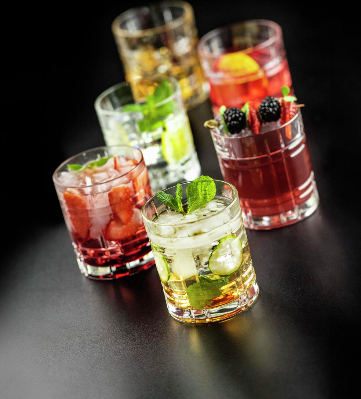 Set de 6 pahare pentru whisky RCR Any, 42391 Double Old Fashioned DOF, cristal Luxion Ultraclear, 340ml, transparent cu model relief