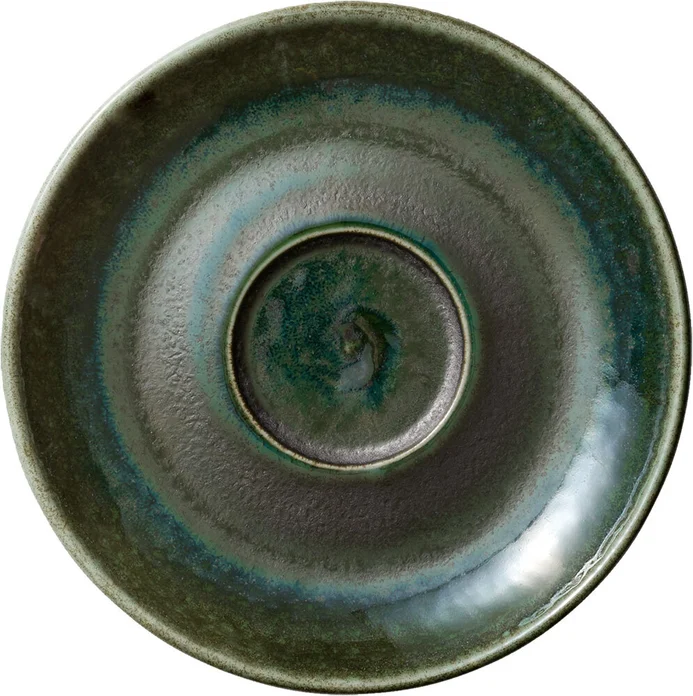 Farfurii de bază Heart&Soul Perfect Match din porțelan, verde deschis, formă rotundă cu glazură reactivă, diametru 11.5 cm, rezistente la mașina de spălat vase