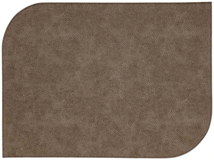 Set de 6 piese placemat Erwin M. Lusini Shana 2, din imitație de piele, reversibil, 32.5 x 44 cm, maro taupe