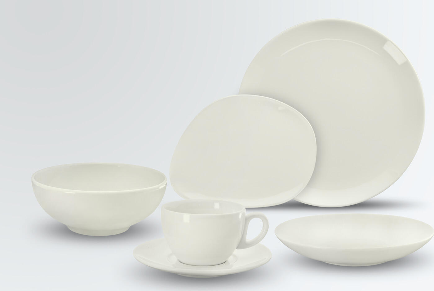 VEGA LUSINI Solutions GmbH Sample set Opus 6-piece Mustergarnitur Opus 6-teilig Sample set Opus 6-piece; ivory Mustergarnitur Opus 6-teilig; elfenbein Use our sample service. The following samples are included: Flat plate Ø 26.8 cm Deep plate Ø 19 cm Organic flat plate 21.2x15.6 cm Bowl round Ø 15 cm Coffee cup 0.23 l Coffee saucer Ø 15.5 cm Sample items are priced with a nominal charge, if you are not satisfied we will refund the nominal charge. Please contact our customer service. Nutzen Sie unseren Musterservice. Folgende Muster sind enthalten: Teller flach Ø 27 cm Teller tief Ø 22 cm Teller flach organisch 21.2x15.6 cm Schale rund Ø 15 cm Kaffee-Obertasse 0,23 l Kaffee-Untertasse Ø 15.5 cm Musterartikel sind mit einer Schutzgebühr bepreist, bei Nichtgefallen erstatten wir Ihnen die Schutzgebühr zurück. Bitte nehmen Sie hierzu Kontakt zu unserem Kundenservice auf.