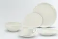 VEGA Opus Porcelain 6-Piece Sample Set, Ivory, Cut and Scratch Resistant, Dishwasher and Microwave Safe