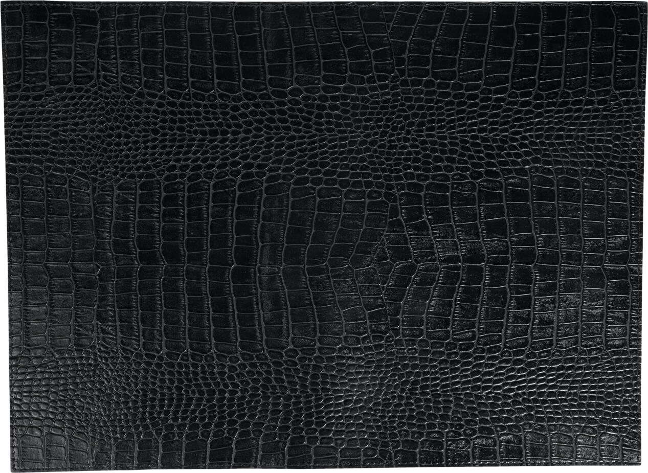 ERWIN M. LUSINI Solutions GmbH Placemat Nobile rectangular Tischset Nobile rechteckig Placemat Nobile rectangular; 32.5x44 cm (WxL); black; rectangular; 6 piece / pack Tischset Nobile rechteckig; 32.5x44 cm (BxL); schwarz; rechteckig; 6 Stück / Pack 100% polyurethane. Weight approx. 1150 g/m². Placemat made of imitation leather. Has a non-slip underside and a durable surface. Suitable for indoor and protected outdoor use. Easy to clean. Tischset aus Kunstleder. Besitzt eine rutschhemmende Unterseite und eine strapazierfähige Oberfläche. Für den Innen- und den geschützten Außenbereich geeignet. Pflegeleicht.