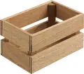 VEGA LUSINI Wantage Wooden Box, Oak Wood, Food Safe, Stackable Vintage Slatted Design, No Handles, Indoor Use
