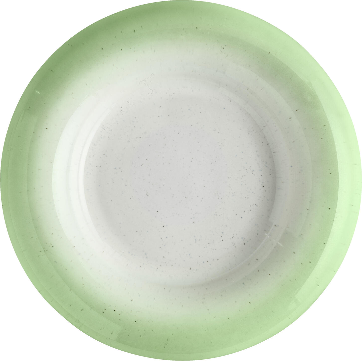VEGA Cascais Plate Showpiece Set of 3, 21 cm Round Colored Porcelain Decorative Plates, Light-Green Gradient with Speckles, Dishwasher and Microwave Safe