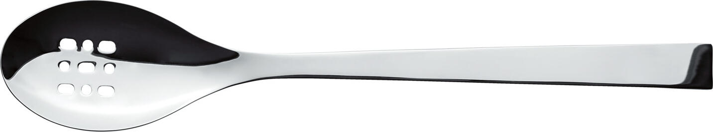 VEGA LUSINI Solutions GmbH Serving spoon Carving perforated Vorlegelöffel Carving gelocht Serving spoon Carving perforated; 35 cm (L); silver Vorlegelöffel Carving gelocht; 35 cm (L); silber Chrome-nickel stainless steel 18/10. Chafing spoon in a timeless shape. Mirror polished. Material thickness 3 mm. Dishwasher safe. Chrom-Nickel-Edelstahl 18/10, rostfrei. Chafinglöffel in einer zeitlosen Form. Hochglanzpoliert. Gastronomiegerechte Materialstärke 3 mm. Spülmaschinenfest.